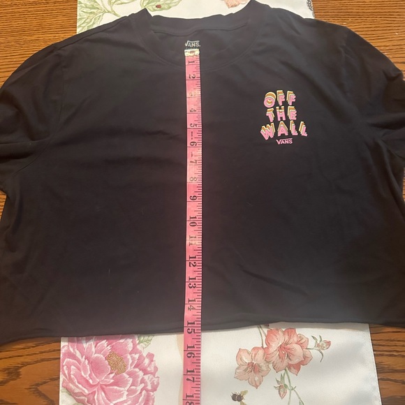 Vans Black and Pink Cropped long sleeve t-shirt - Picture 9 of 9